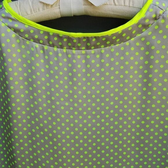 Luxury Euro Brand Basler Taupe/Neon Green Polka Dot Blazer and Shell w/Tie  44 - Picture 16 of 16